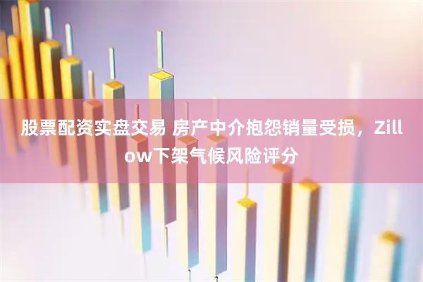 股票配资实盘交易 房产中介抱怨销量受损，Zillow下架气候风险评分